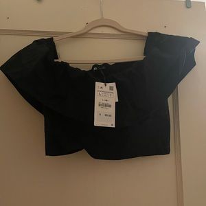 Zara Off the Shoulder Crop Top